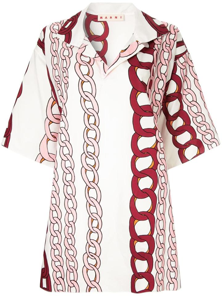 Marni Oversized Chain Print T-shirt - White
