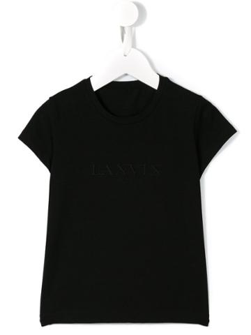 Lanvin Petite Embroidered Logo T-shirt, Girl's, Size: 6 Yrs, Black