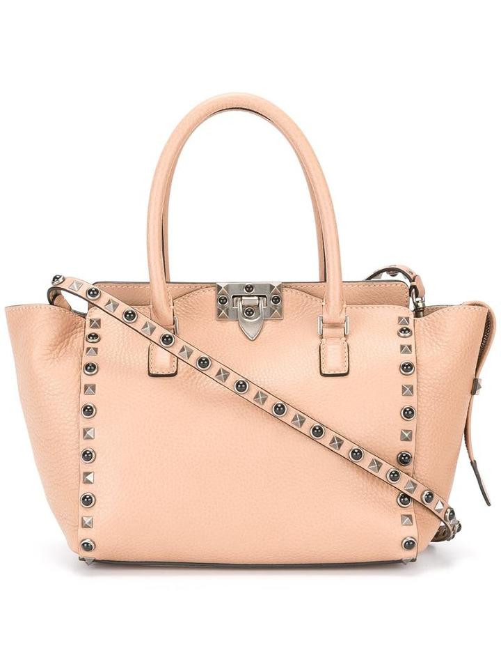 Valentino Valentino Garavani Rockstud Rolling Trapeze Tote, Women's, Pink/purple, Leather