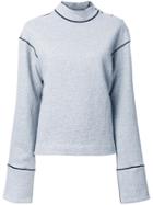 Le Ciel Bleu 'wool Fleece Pile' Sweater, Women's, Size: 36, Grey, Cotton/wool