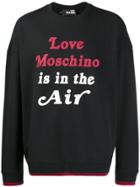 Love Moschino Quote Print Sweatshirt - Black