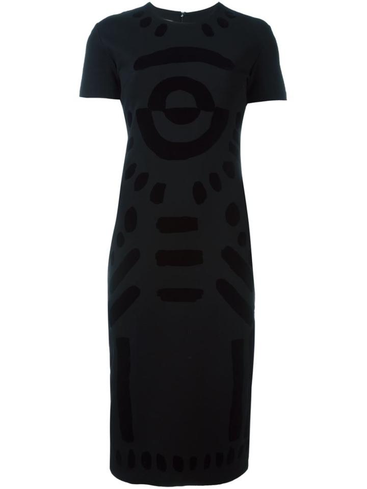 Mcq Alexander Mcqueen Tribal Markings Flock Dress