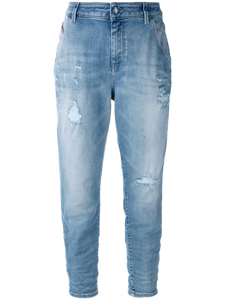 Diesel - Cropped Jeans - Women - Cotton/spandex/elastane - 28/32, Blue, Cotton/spandex/elastane