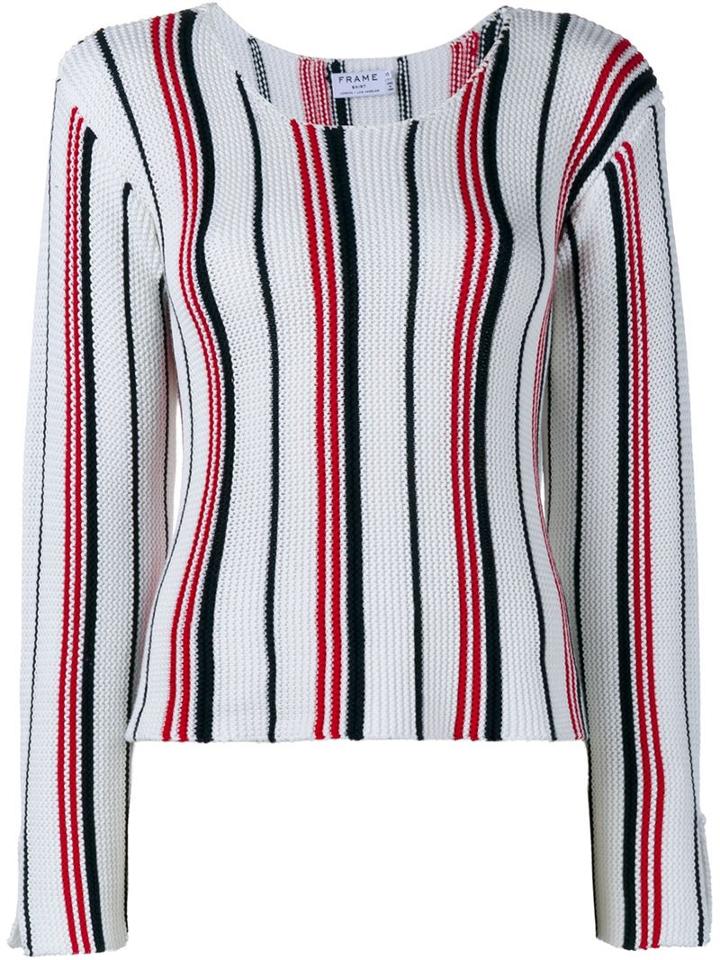 Frame Denim Striped Knitted Top