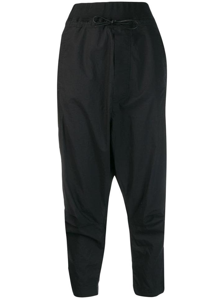 Rundholz Dropped Crotch Trousers' - Black