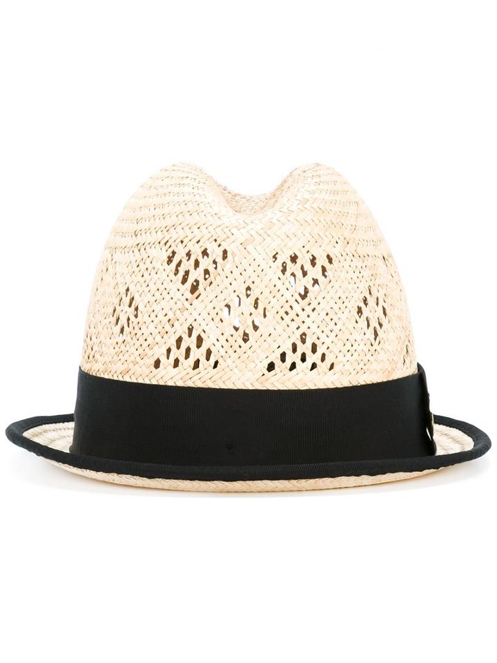 Dsquared2 Panama Hat, Size: Medium, Nude/neutrals, Viscose/straw/cotton