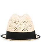Dsquared2 Panama Hat, Size: Medium, Nude/neutrals, Viscose/straw/cotton