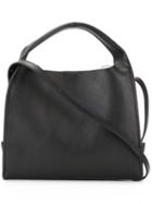 Maison Margiela Structured Shoulder Bag, Women's, Black, Calf Leather/polyester