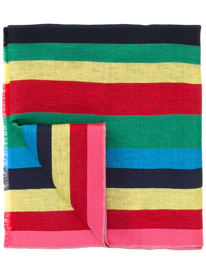 Paul Smith - Striped Scarf - Men - Cotton/linen/flax/viscose - One Size, Cotton/linen/flax/viscose