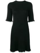 See By Chloé Contrast Piping Ribbed Dress - Black