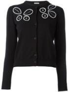 Tomas Maier Embroidered Detail Cardigan, Women's, Size: 2, Black, Cotton