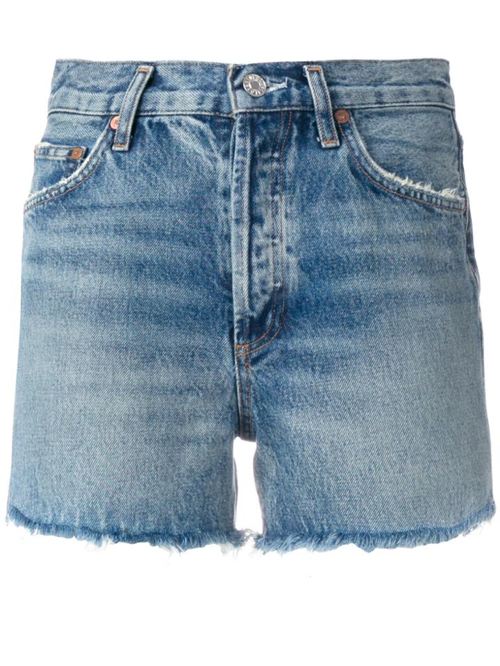 Agolde Dee Denim Shorts - Blue