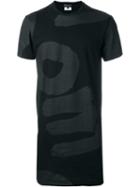 Comme Des Garçons Homme Plus Printed Long Line T-shirt, Men's, Size: L, Black, Cotton
