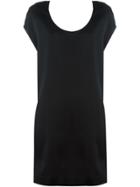 Agnona Round Neck T-shirt Dress - Black