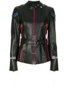 Alexander Mcqueen Whip-stitched Leather Jacket - Black