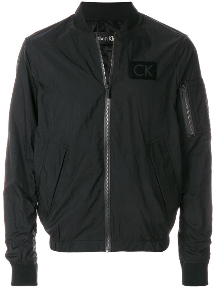 Calvin Klein Jeans Logo Bomber Jacket - Black