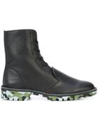 Yohji Yamamoto Camouflage Lace Up Boots - Black