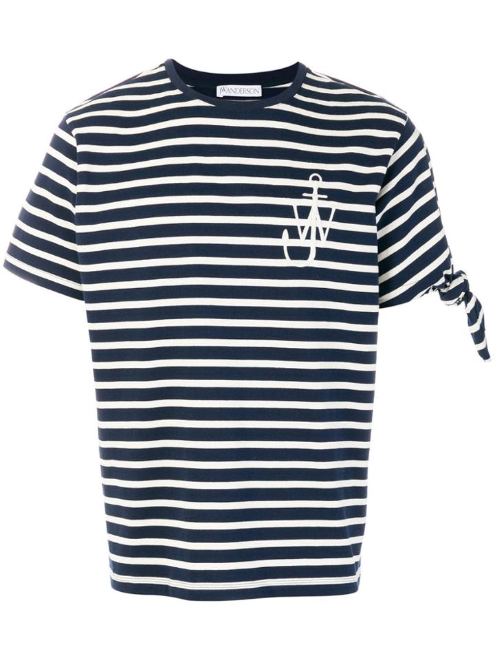 Jw Anderson Breton Stripe Knot T-shirt - Blue