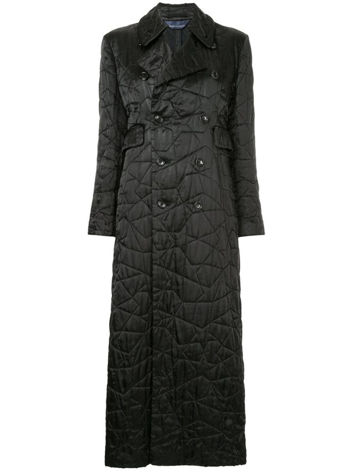 Comme Des Garçons Vintage Embroidered Star Padded Coat - Black