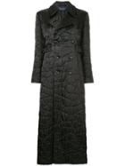 Comme Des Garçons Vintage Embroidered Star Padded Coat - Black