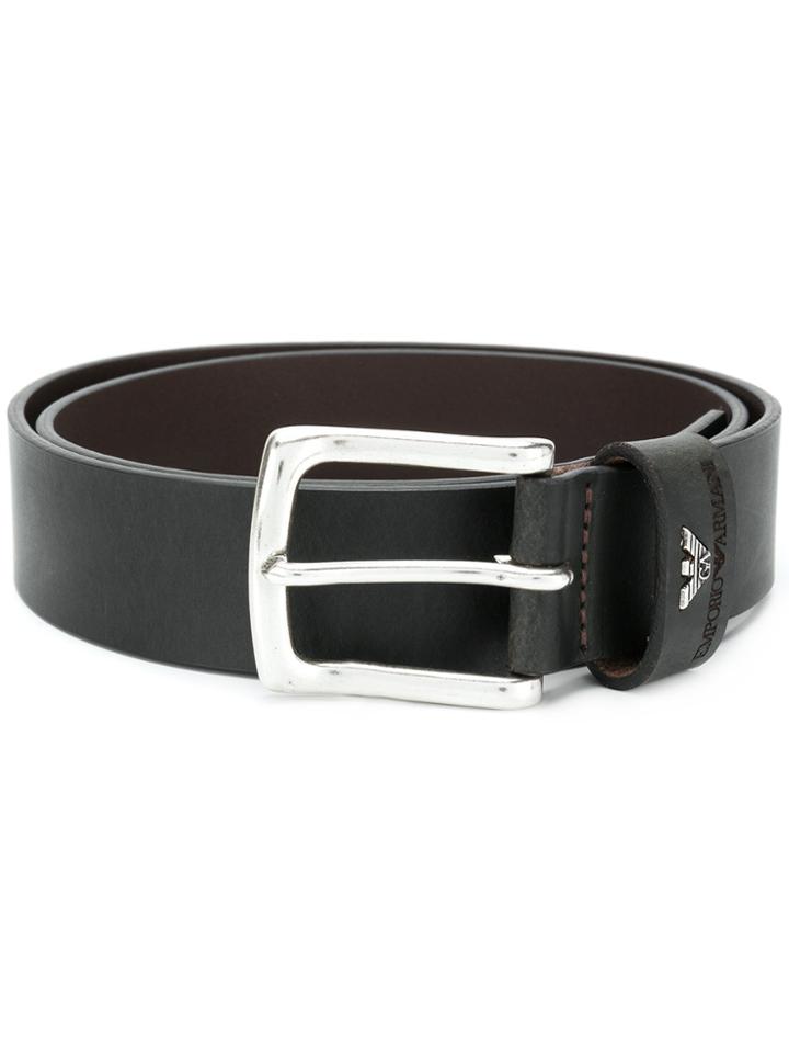 Emporio Armani Logo Buckle Belt - Brown