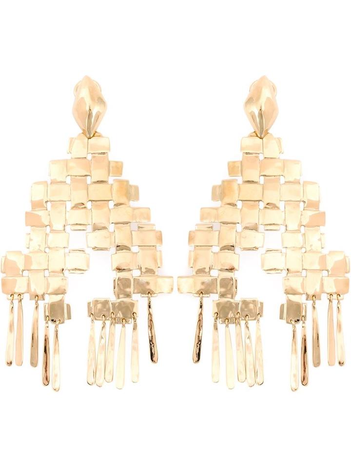 Aurelie Bidermann Marella Earrings, Women's, Metallic, Gold Plated Brass