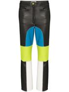 Kirin Block-colour Leather Trousers - Black