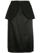Maison Margiela Double-layer Midi Skirt - Black