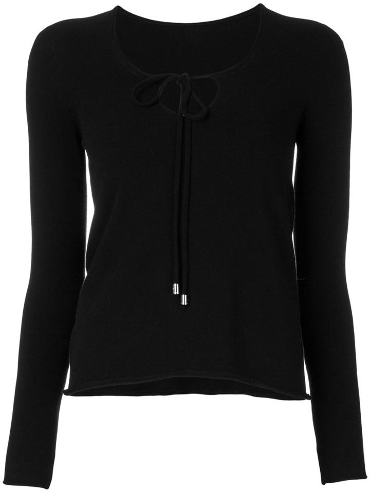 Twin-set - Classic Fitted Top - Women - Polyester/viscose - M, Black, Polyester/viscose
