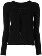 Twin-set - Classic Fitted Top - Women - Polyester/viscose - M, Black, Polyester/viscose