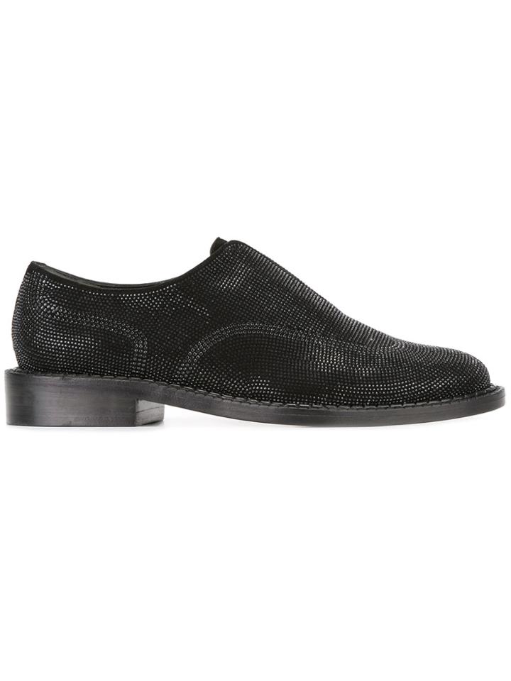 Robert Clergerie Textured Brogue Loafers - Black