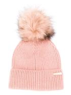 Barbour Pompom Knit Beanie - Pink