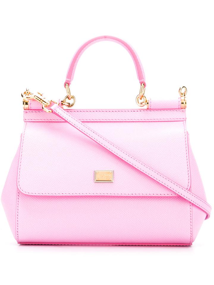 Dolce & Gabbana - Small Sicily Shoulder Bag - Women - Leather - One Size, Pink/purple, Leather