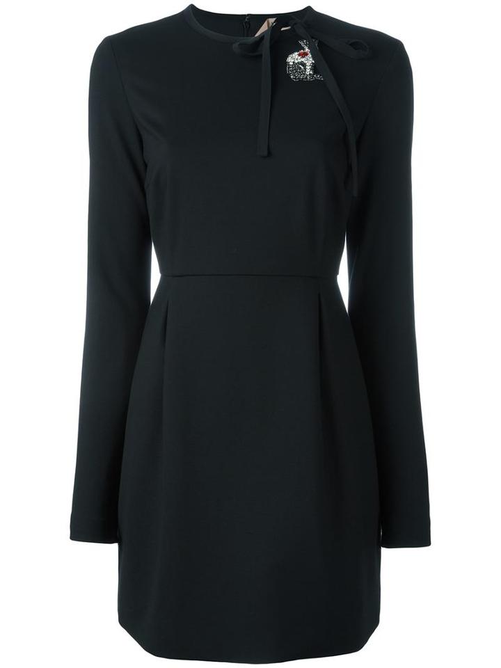 No21 Jewel-embellished Dress, Size: 42, Black, Viscose/polyamide/spandex/elastane/metal (other)