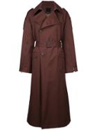 Aula Long Trench Coat - Brown