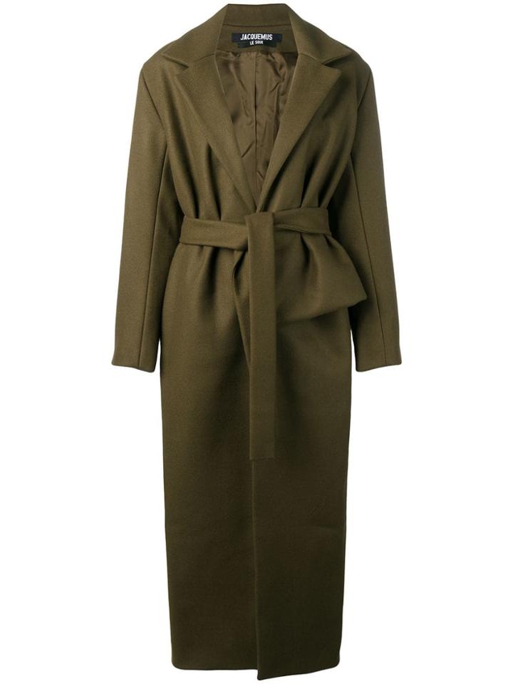 Jacquemus Belted Midi Coat - Green