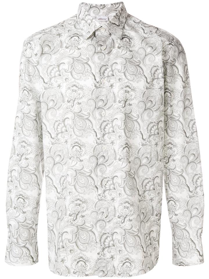 Brioni All-over Print Shirt - Grey