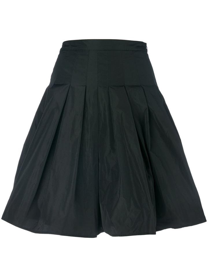 Red Valentino Full Pleated Skirt - Black