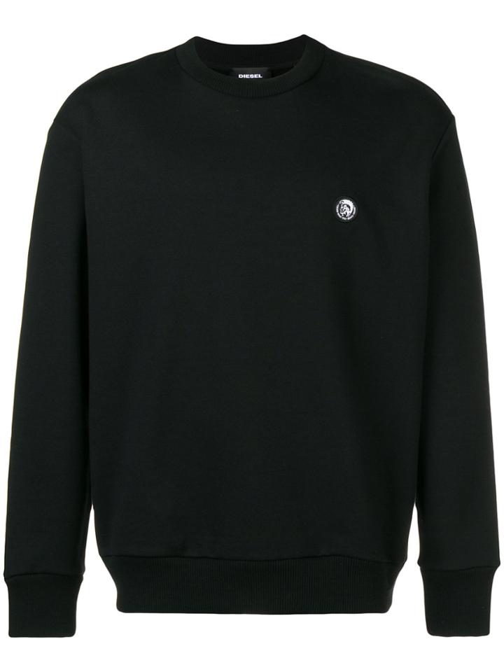 Diesel Logo Badge Sweatshirt - Black