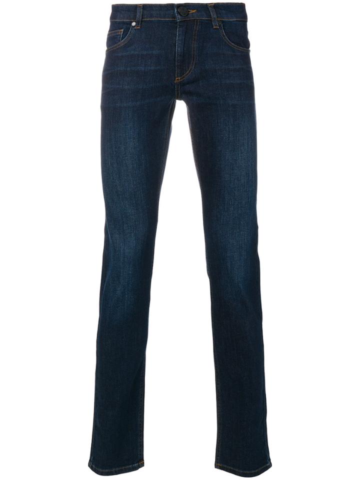 Versace Jeans Embroidered Logo Jeans - Blue