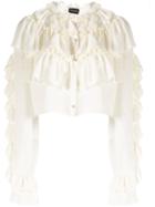 Magda Butrym New Romantic Cropped Blouse - White
