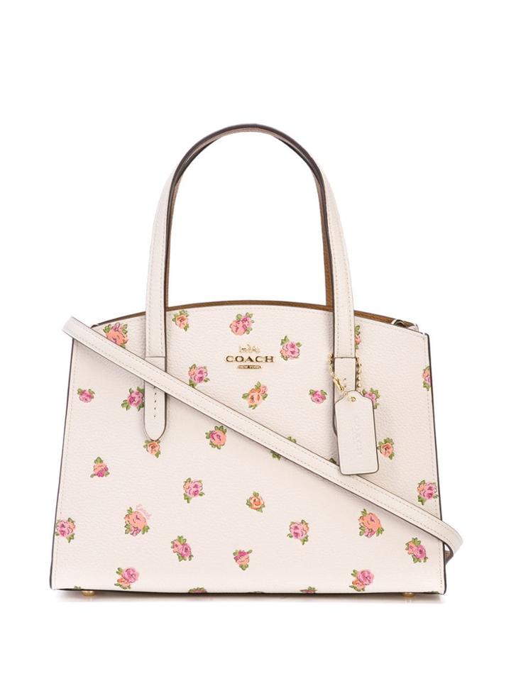 Coach Floral Print Tote Bag - White