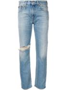 R13 Catherine Boyfriend Jeans, Women's, Size: 26, Blue, Cotton/spandex/elastane