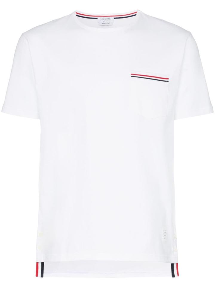 Thom Browne Crew Neck Cotton T-shirt - White