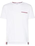 Thom Browne Crew Neck Cotton T-shirt - White