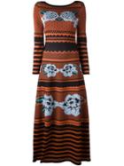 Temperley London Long Venture Knit Dress, Women's, Size: Xs, Yellow/orange, Nylon/viscose