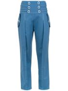 Framed Explorer Cropped Trousers - Blue