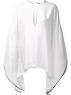 Adam Lippes V-neck Kaftan, Women's, Size: Xs, White, Viscose