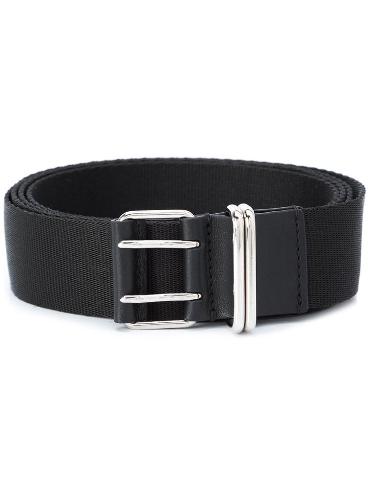 Givenchy Logo Print Webbing Belt - Black