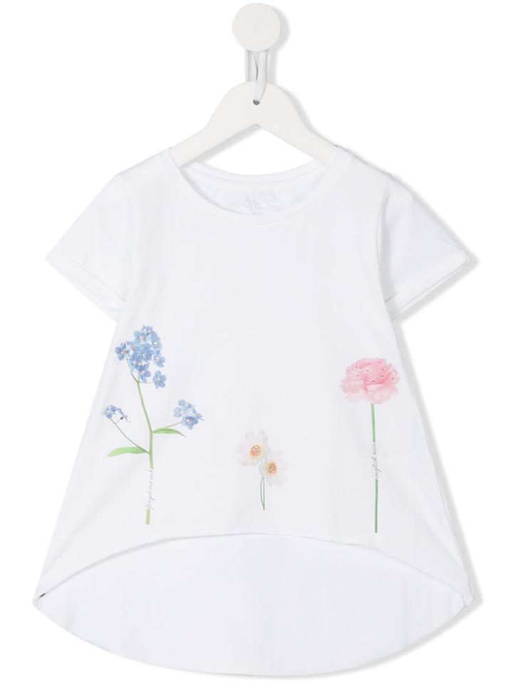 Lapin House Floral Print T-shirt, Girl's, Size: 12 Yrs, White